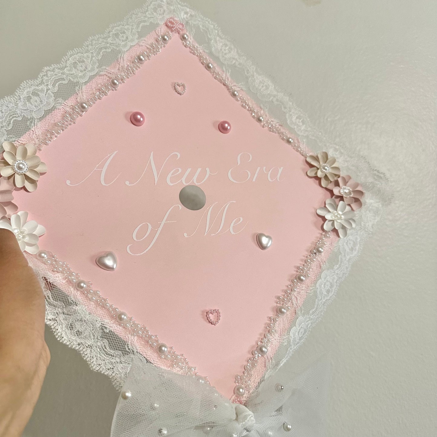 Pink Coquette Graduation Cap