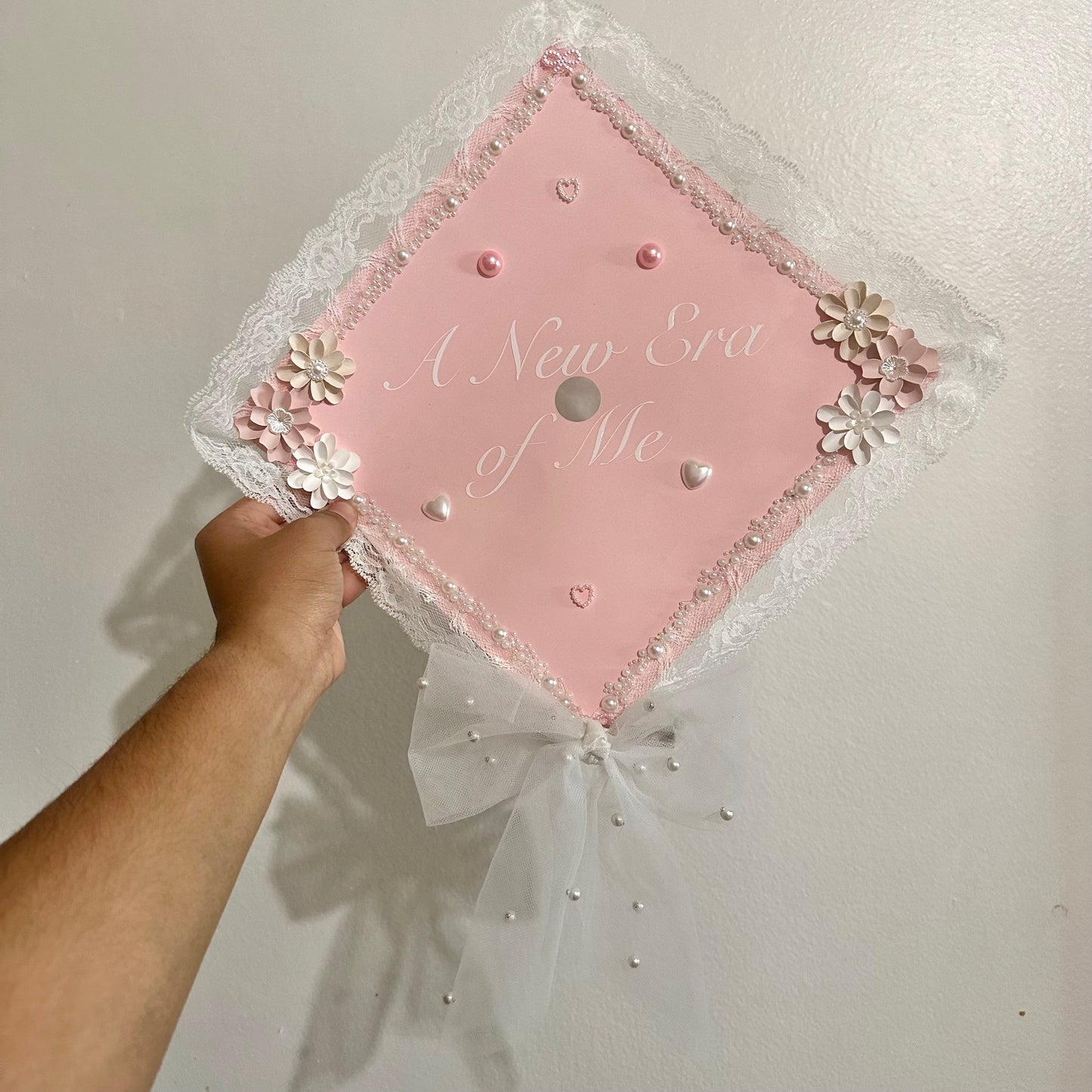 Pink Coquette Graduation Cap
