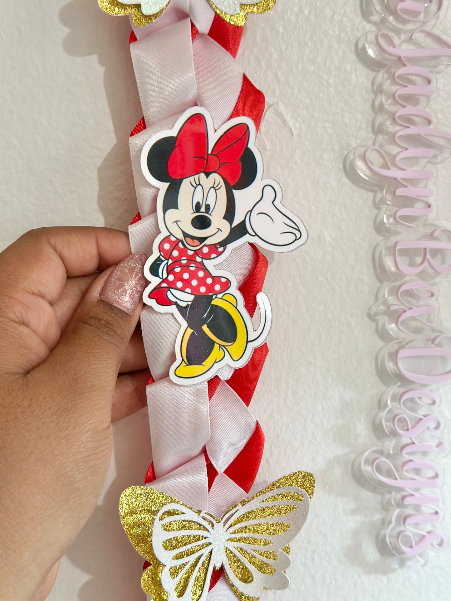 Minnie Mouse Class of 2025 Graduation Lei