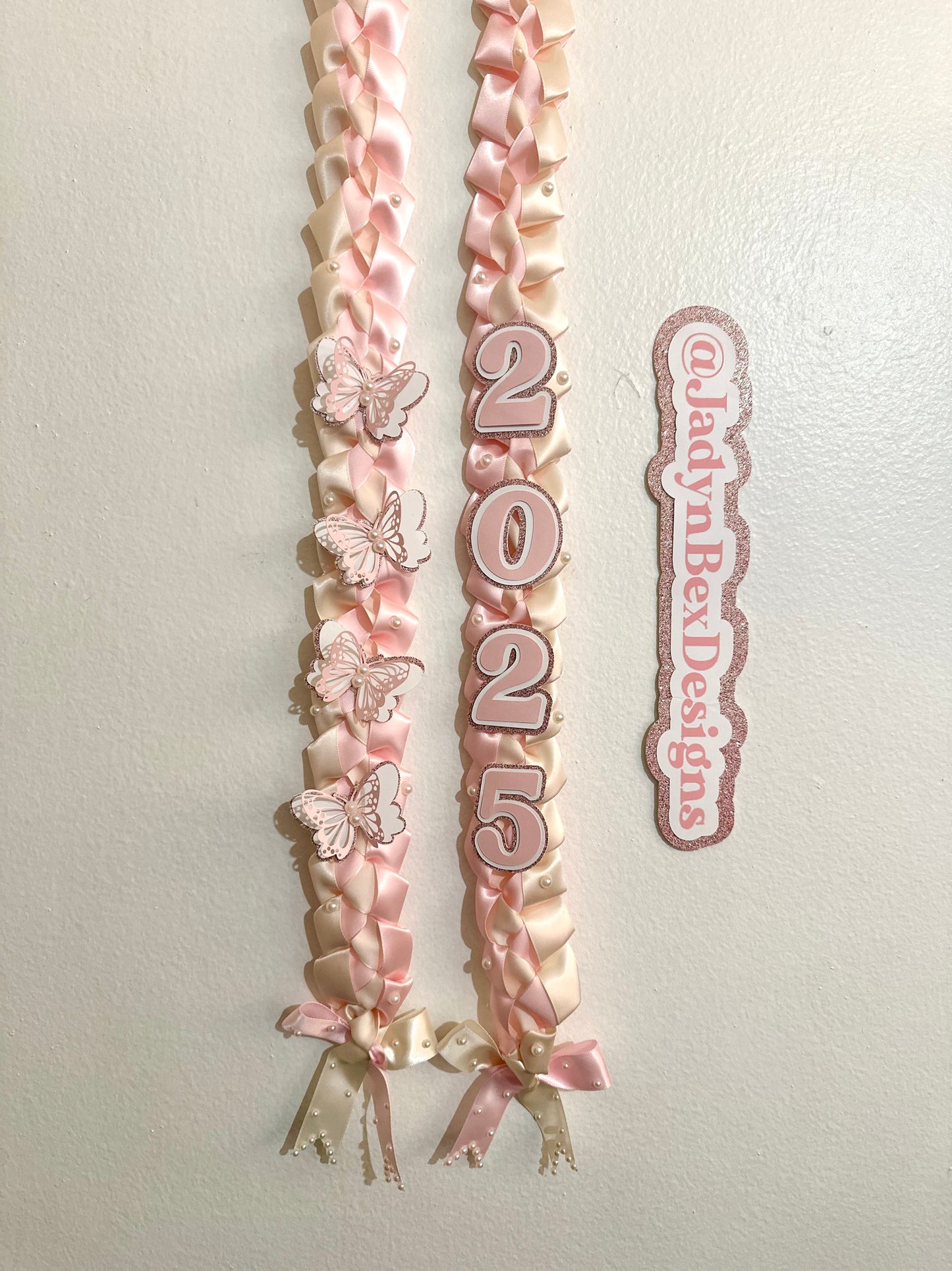 2025 Pink Coquette Graduation Lei