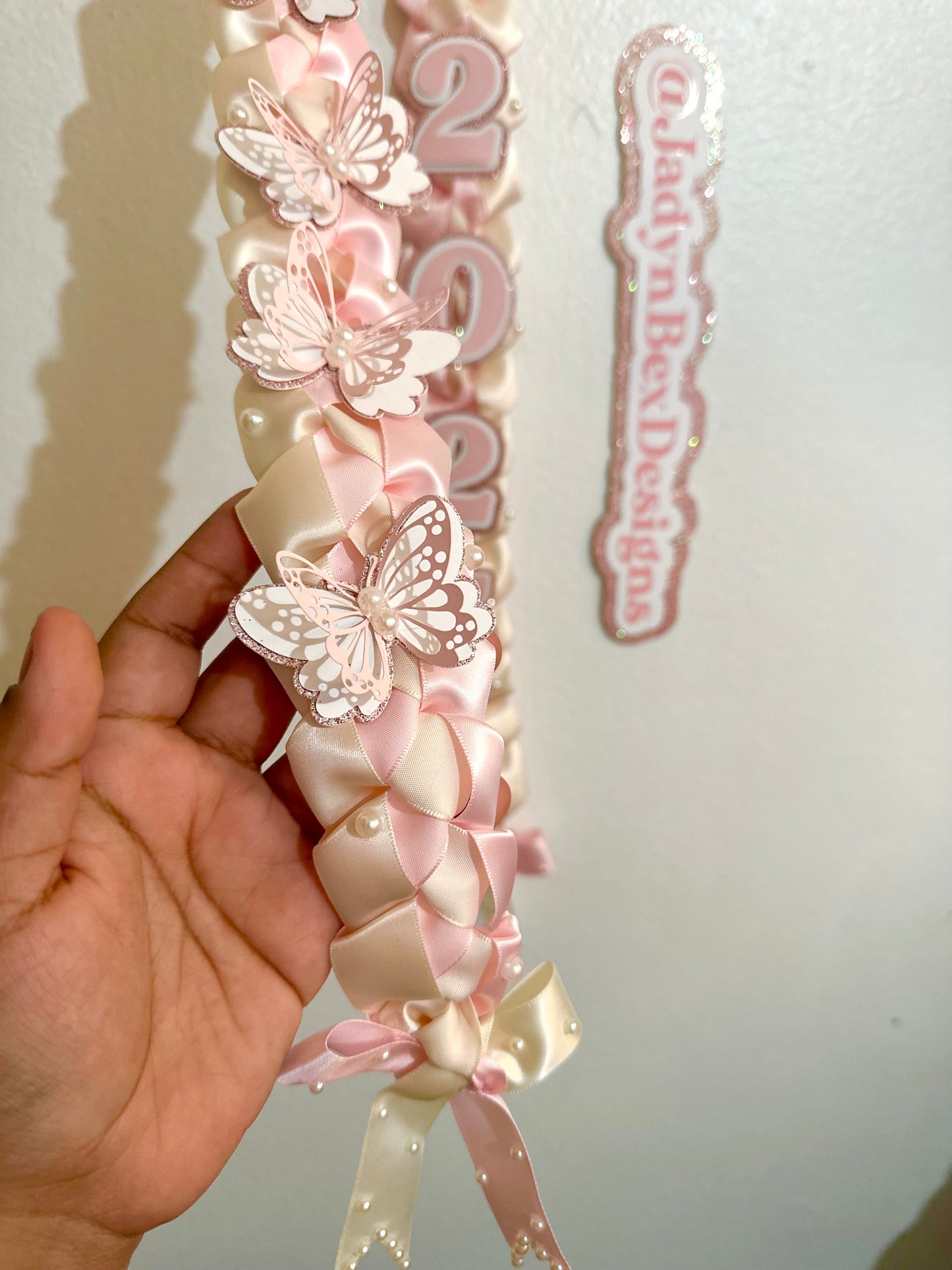 2025 Pink Coquette Graduation Lei