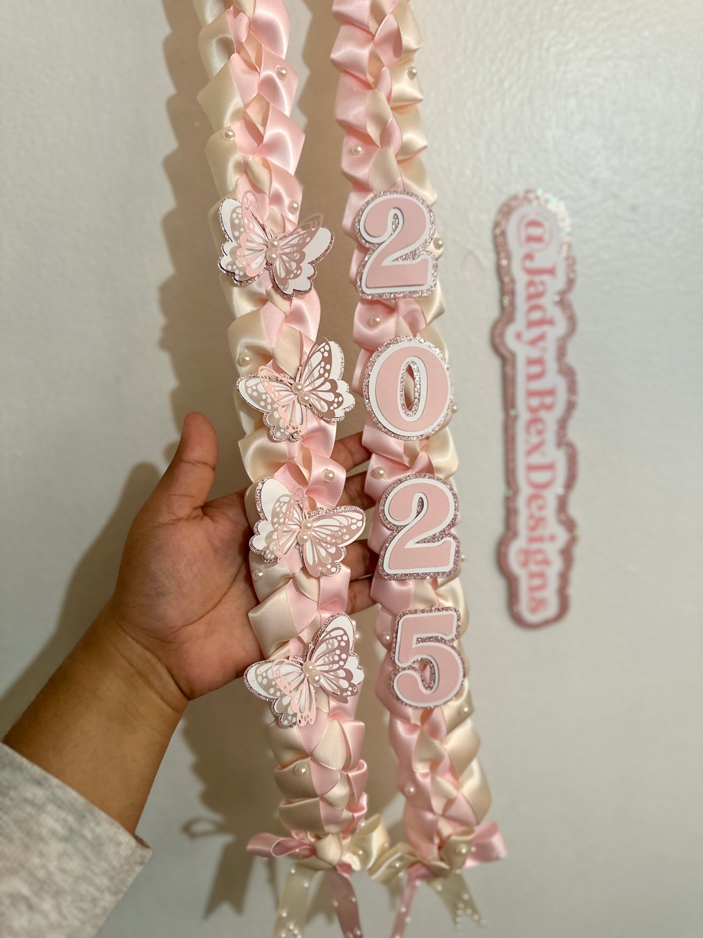 2025 Pink Coquette Graduation Lei