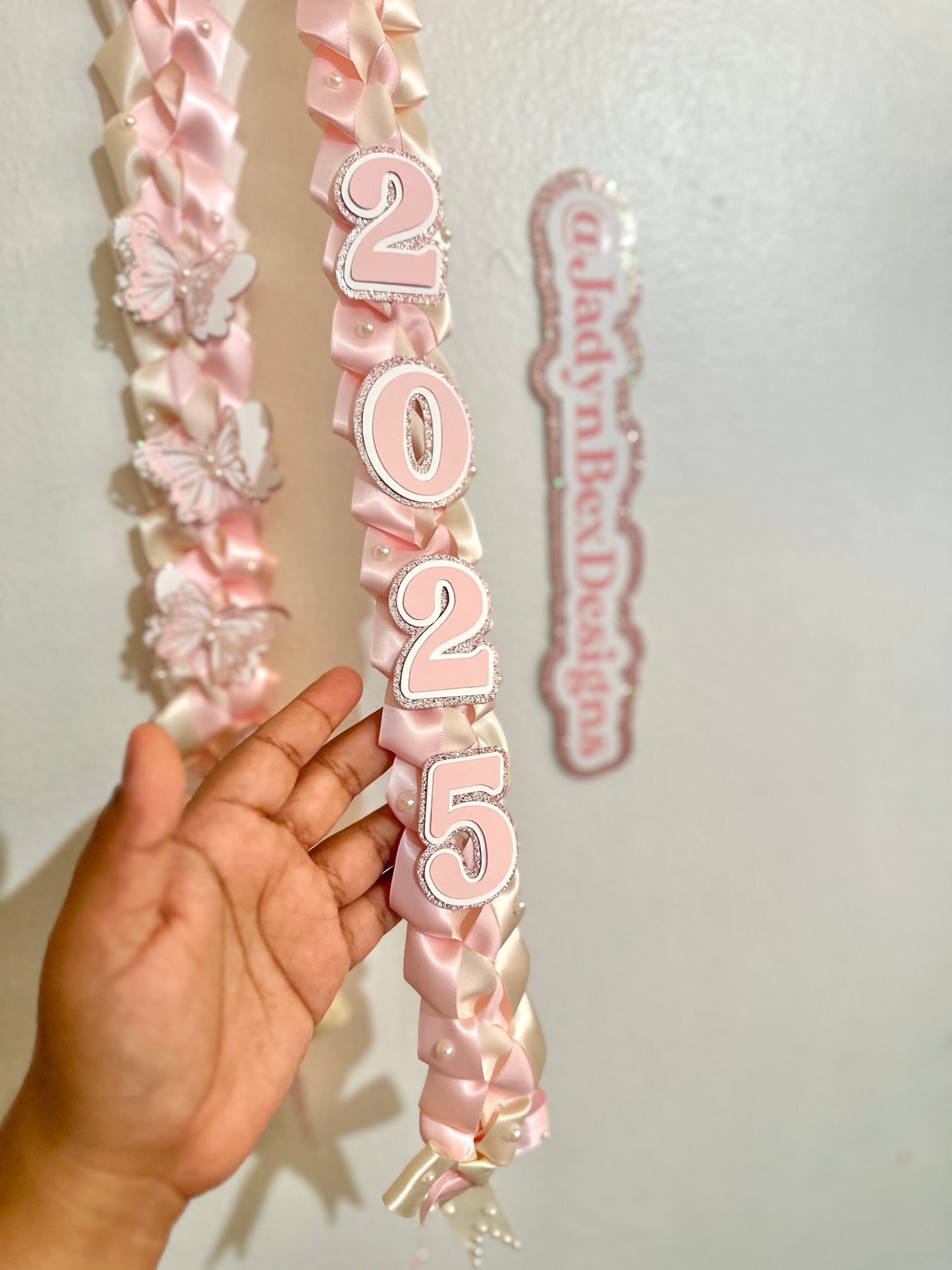 2025 Pink Coquette Graduation Lei