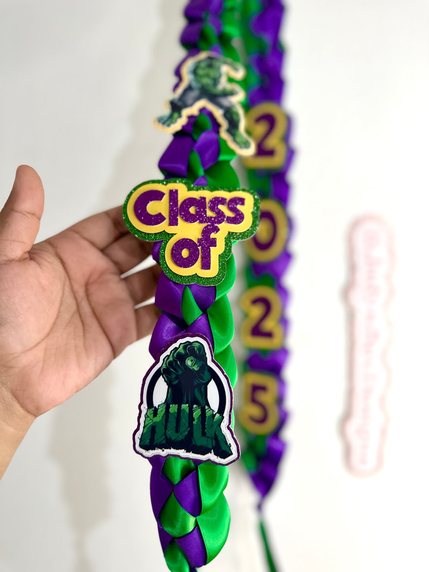 The Hulk/Marvel 2025 Graduation Lei