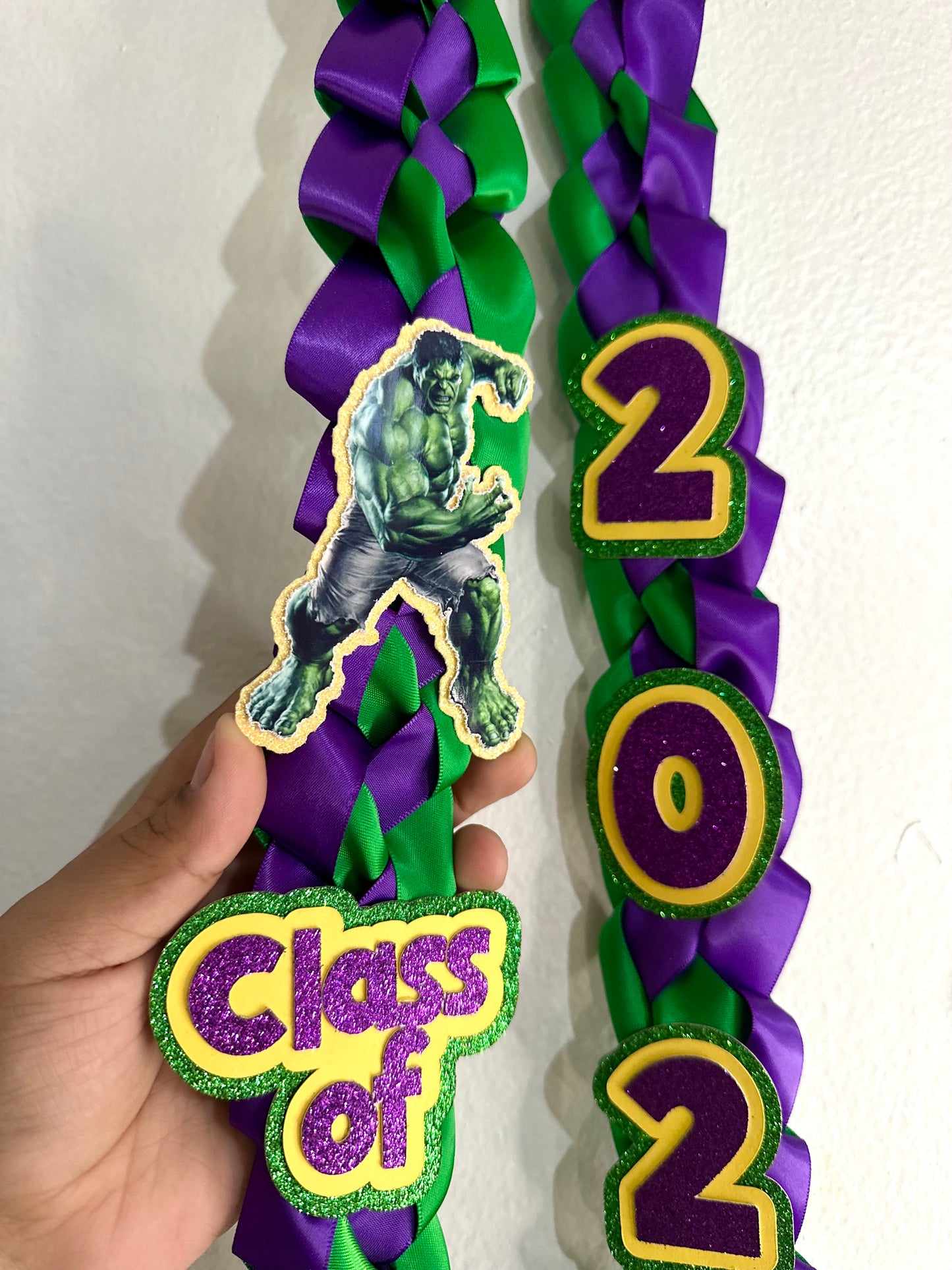The Hulk/Marvel 2025 Graduation Lei