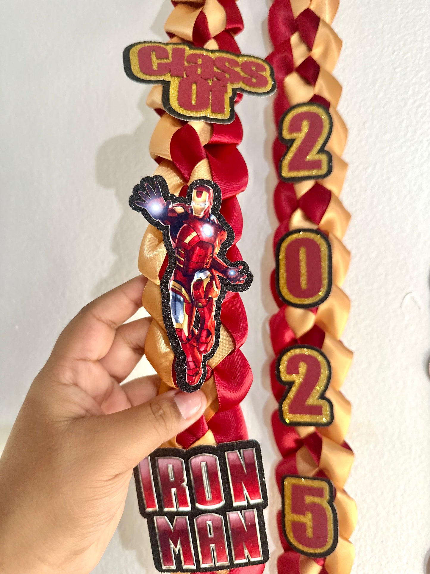 Iron-Man Marvel 2025 Graduation Lei