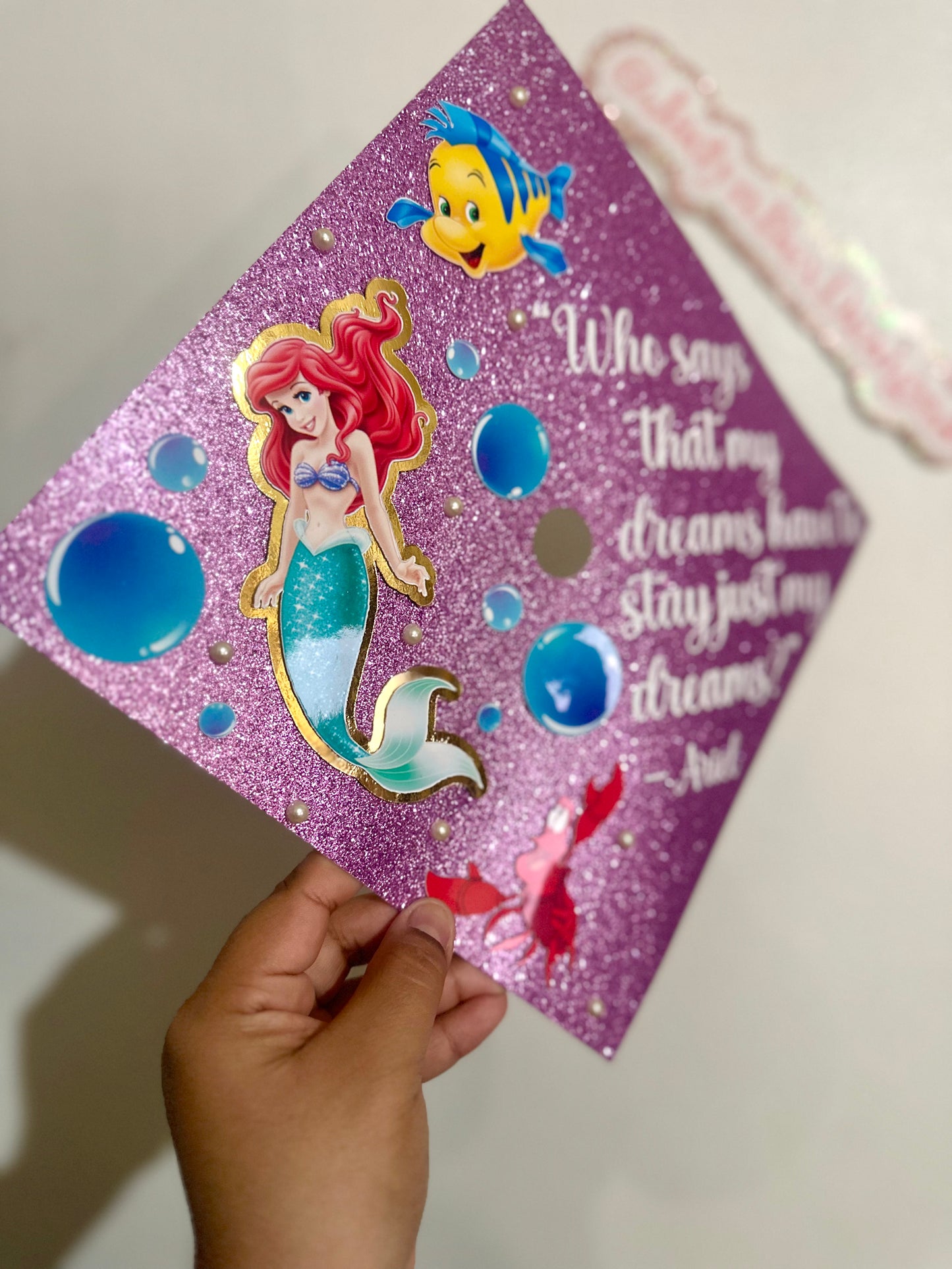 Ariel/The Little Mermaid Graduation Cap Topper