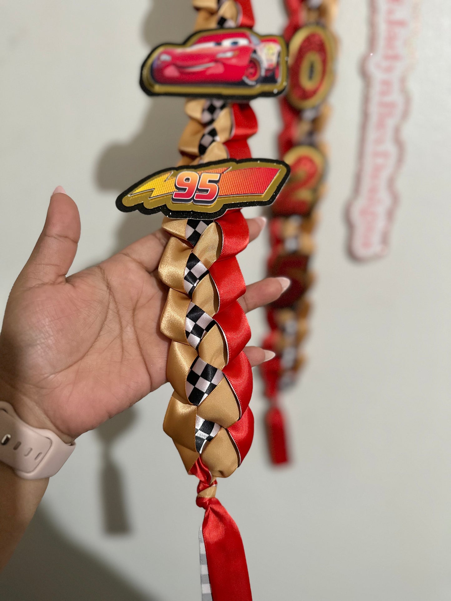 Lightning McQueen Graduation Lei 2025