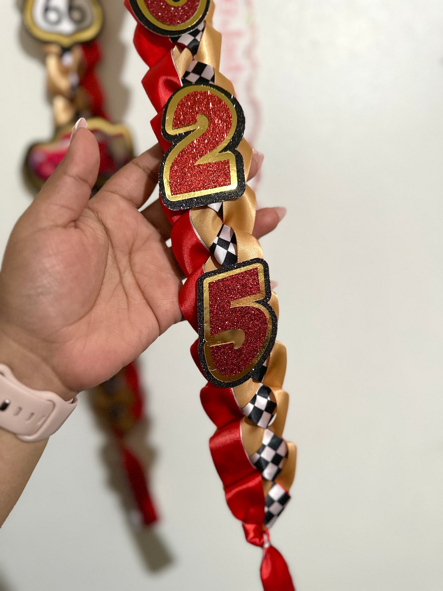 Lightning McQueen Graduation Lei 2025