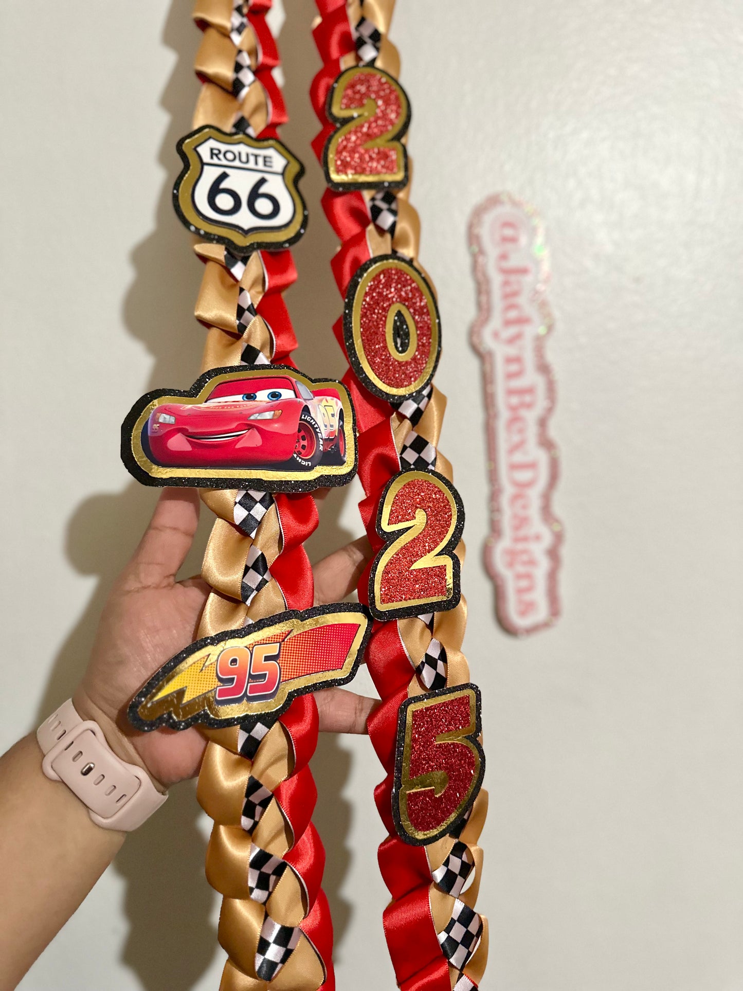 Lightning McQueen Graduation Lei 2025
