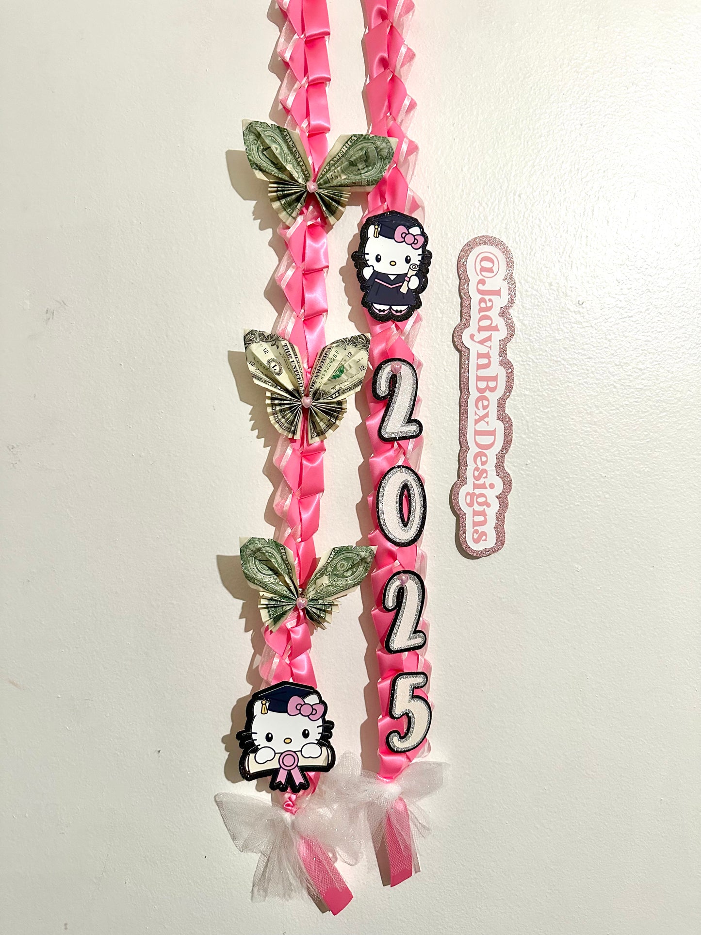 2025 Hot Pink Hello Kitty Graduation Lei
