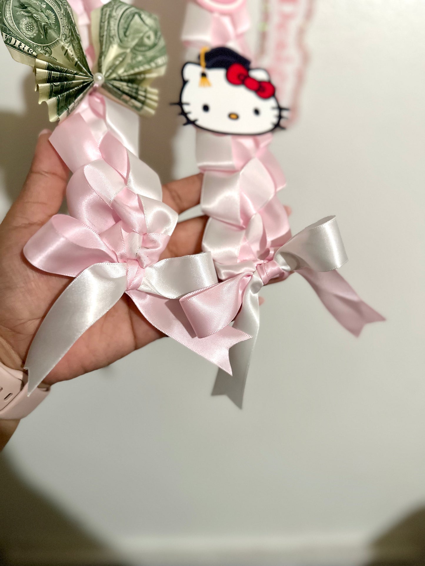 2025 Light Pink Hello Kitty Graduation Lei