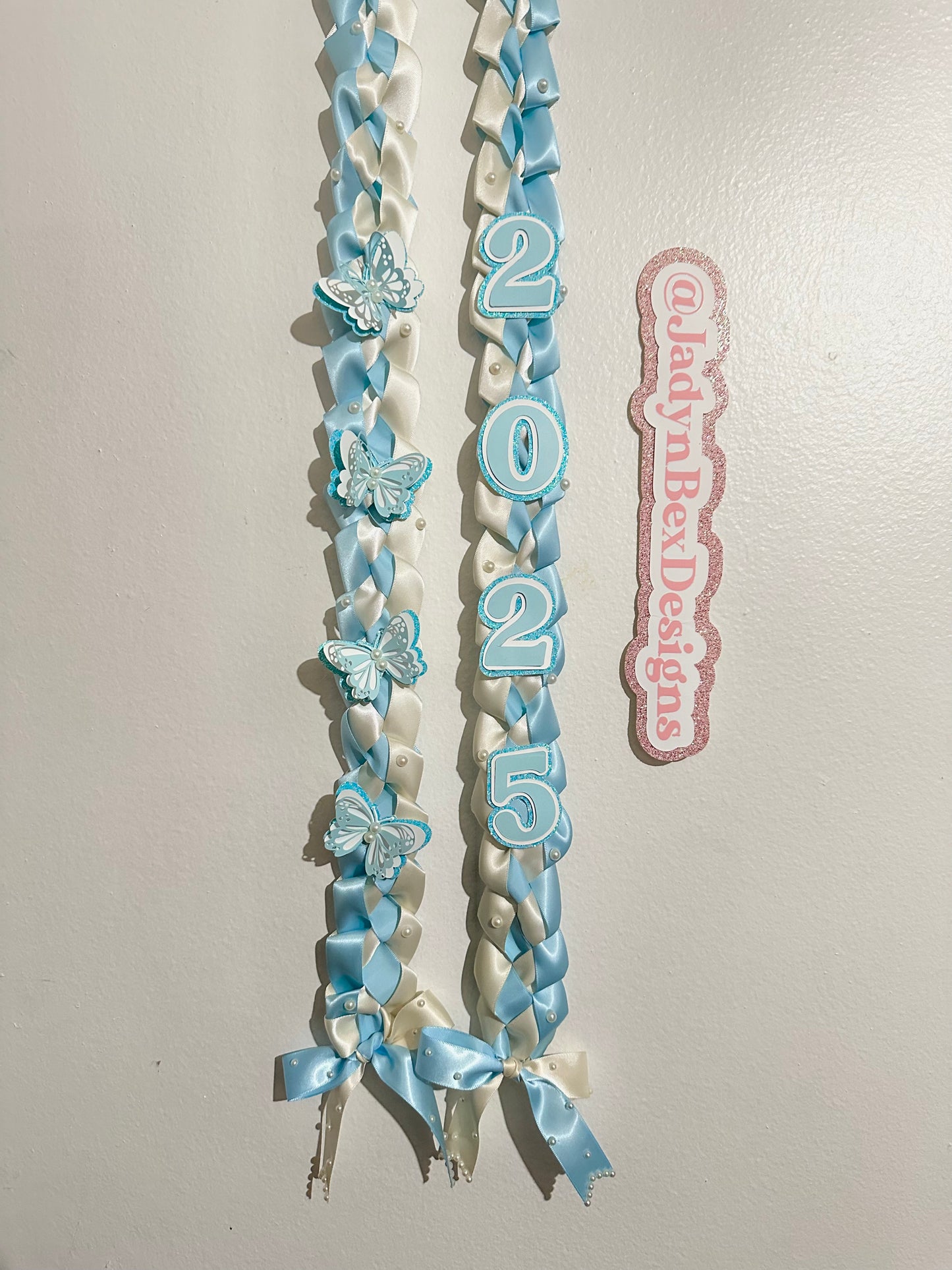 Baby Blue Coquette 2025 Graduation Lei
