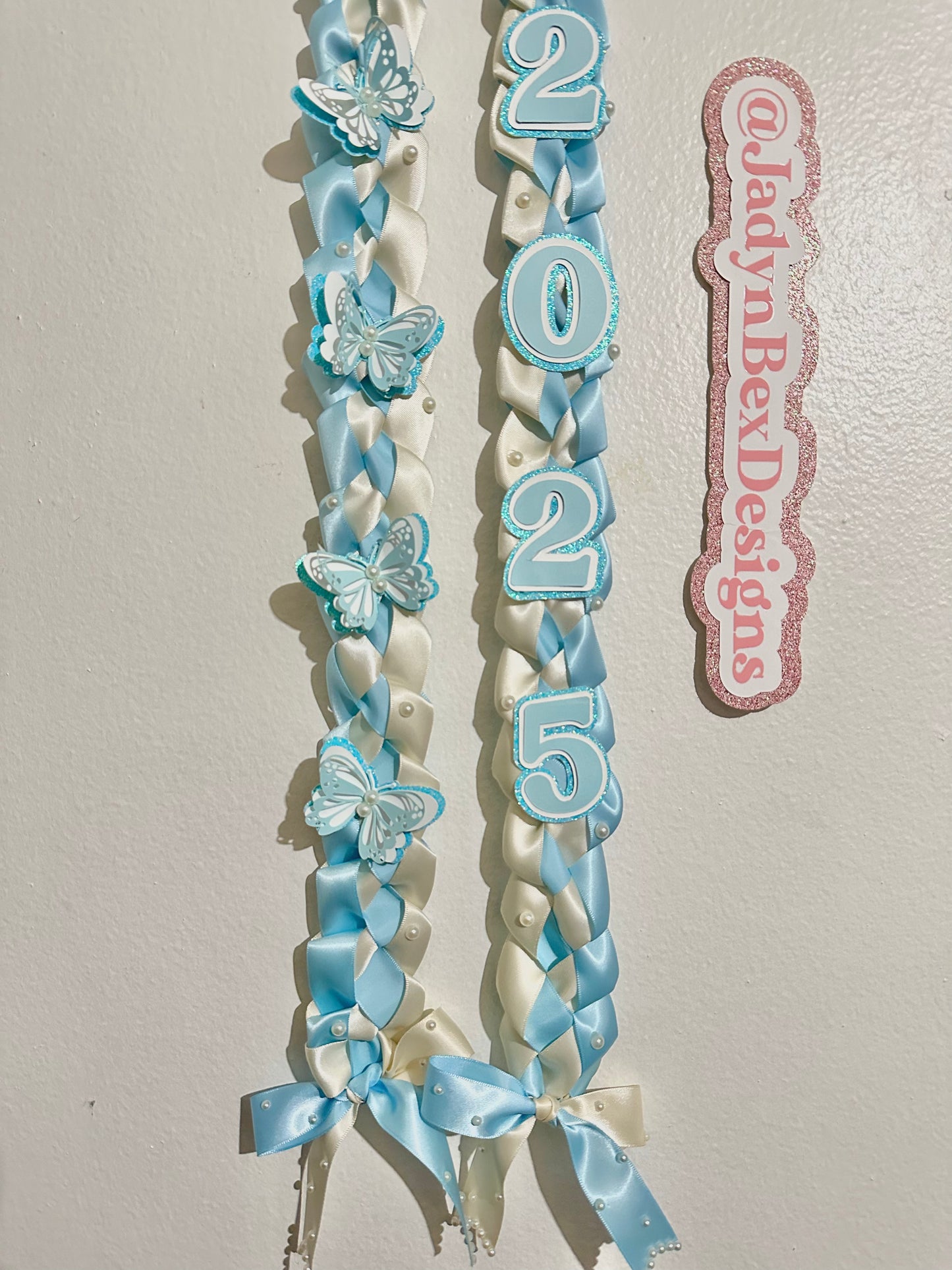 Baby Blue Coquette 2025 Graduation Lei