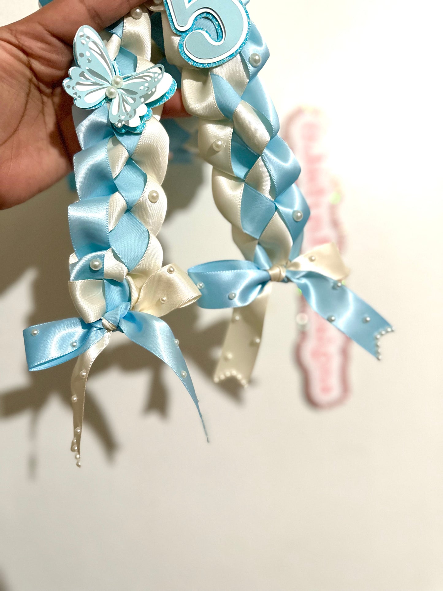 Baby Blue Coquette 2025 Graduation Lei