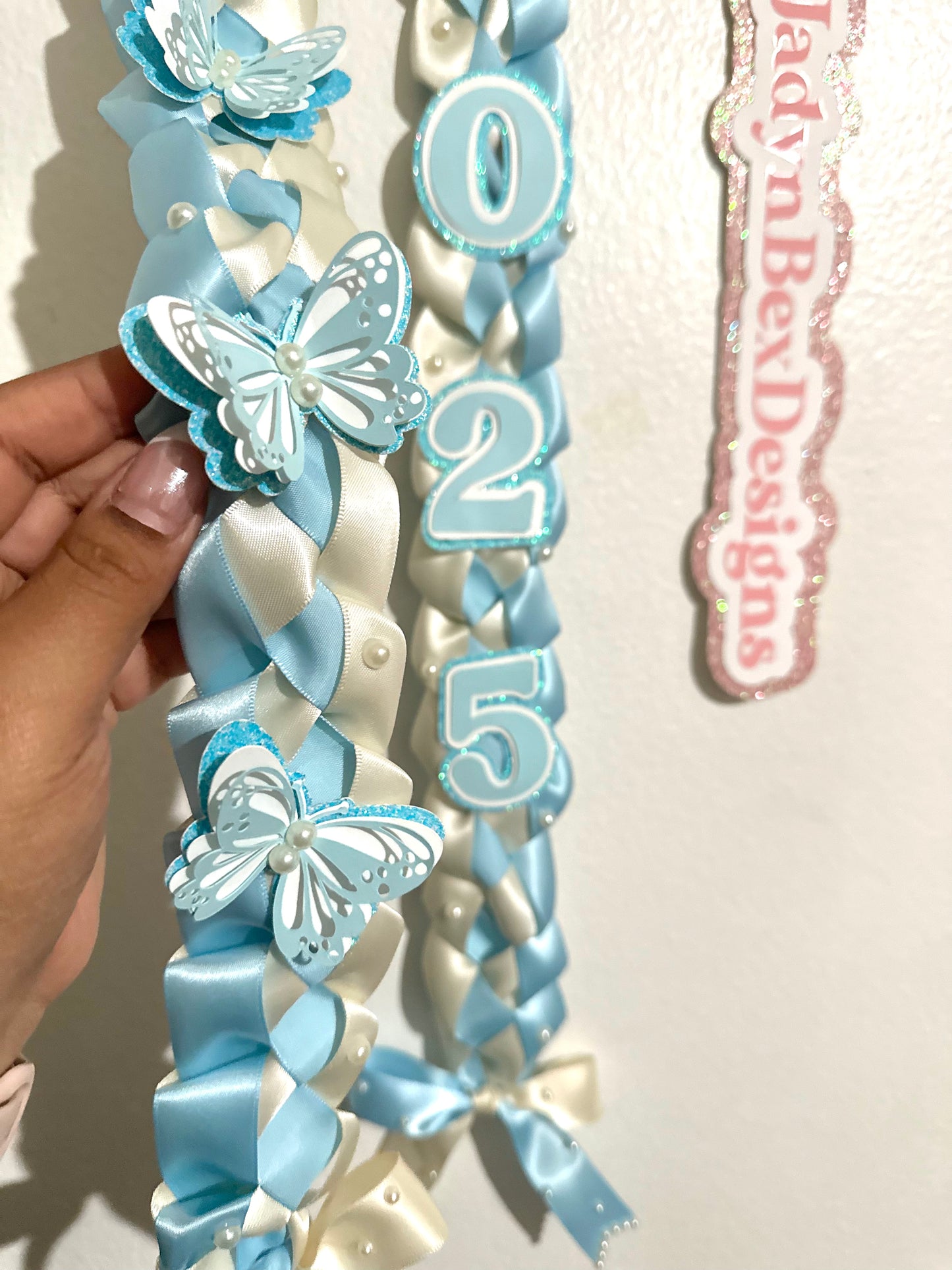 Baby Blue Coquette 2025 Graduation Lei