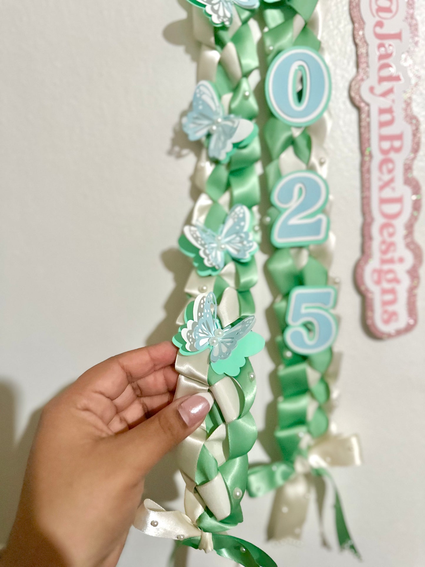 Mint Coquette 2026 Graduation Lei