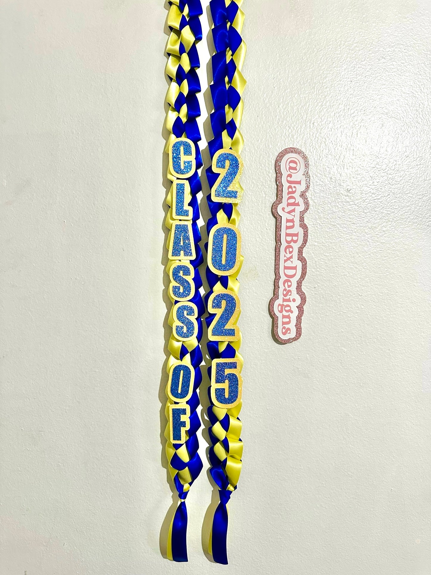 Blue and Yellow Graduation Lei
