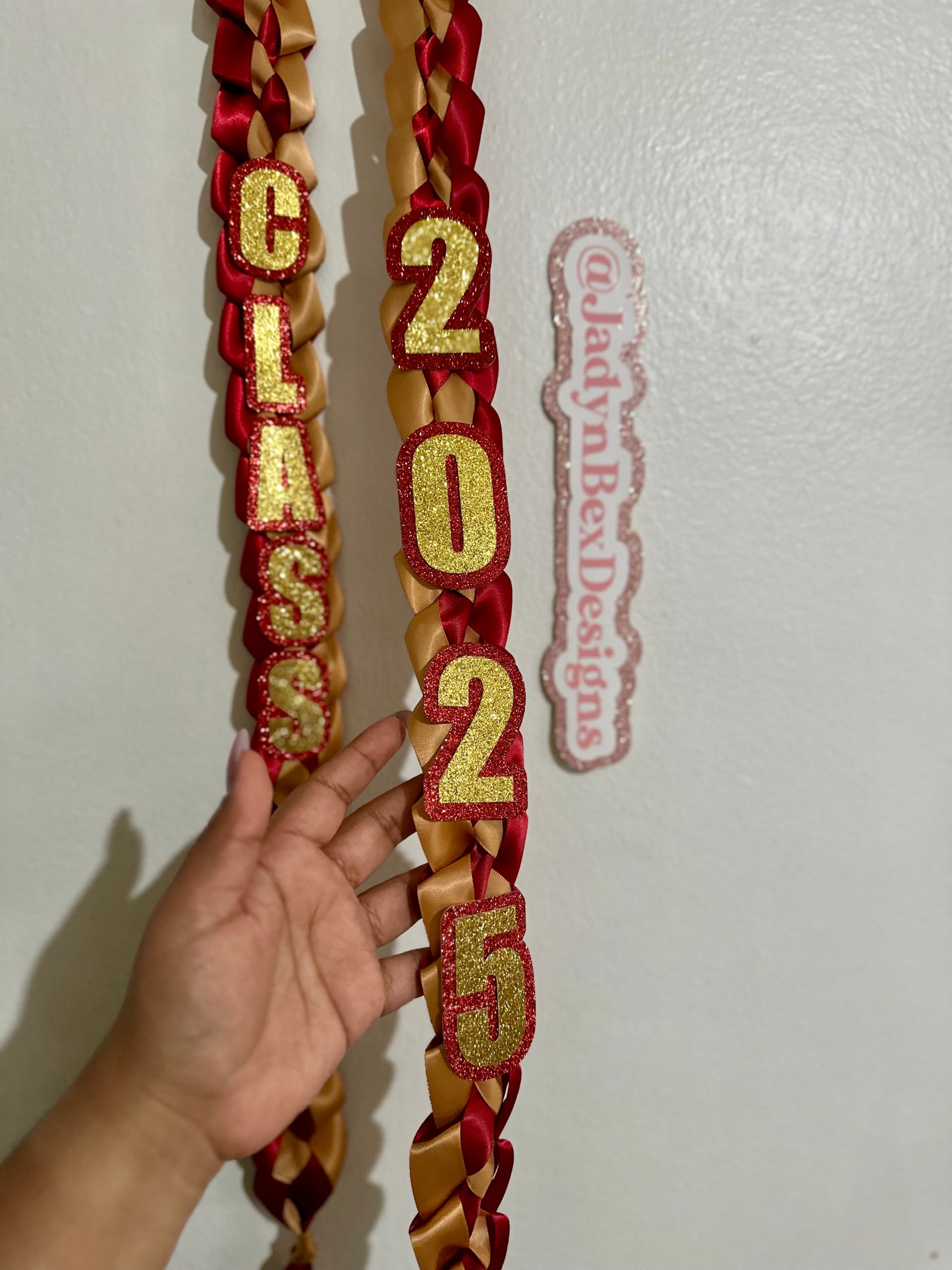 Red and Gold Graduation Lei