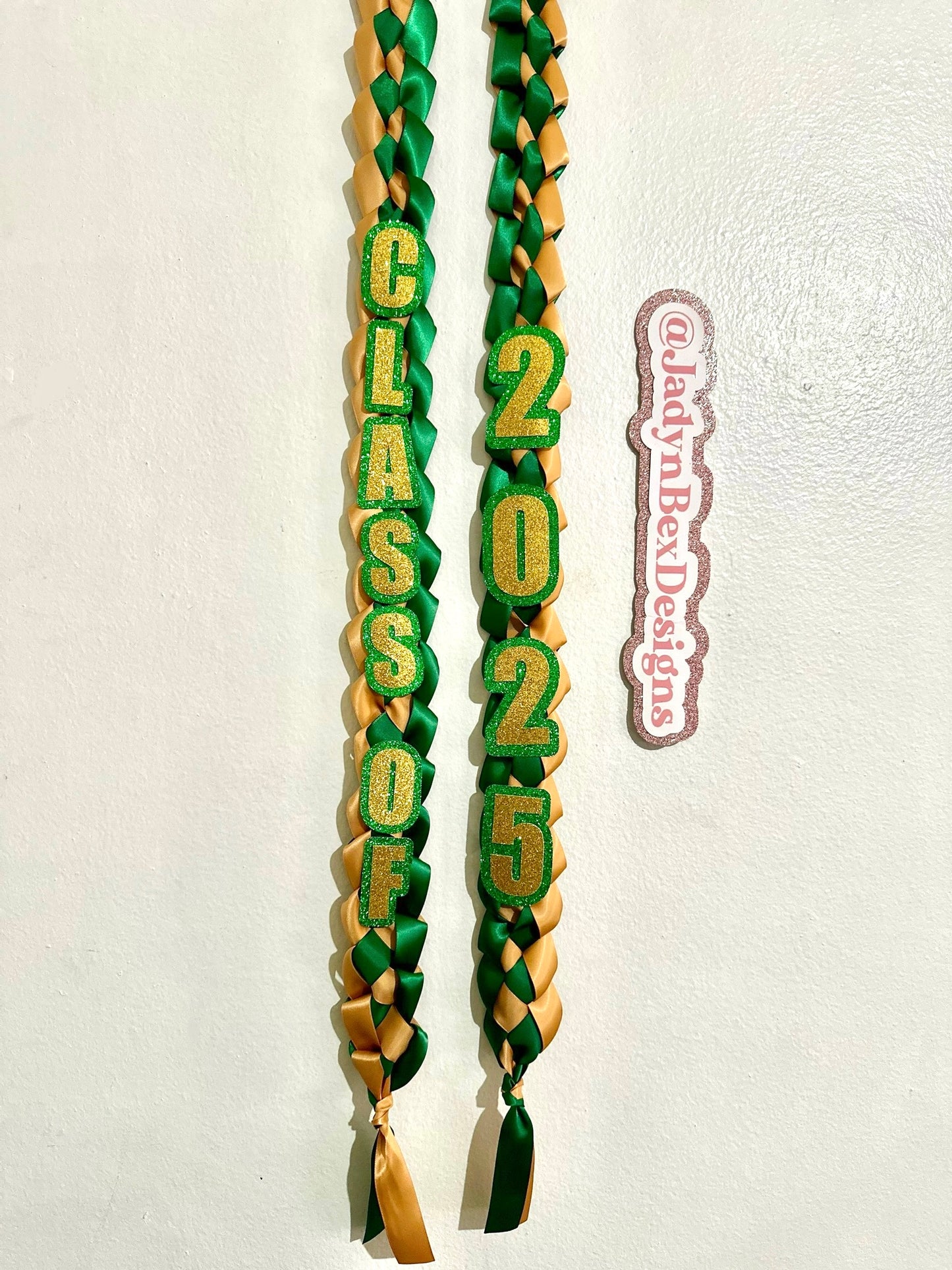 Green and Gold Graduation Lei