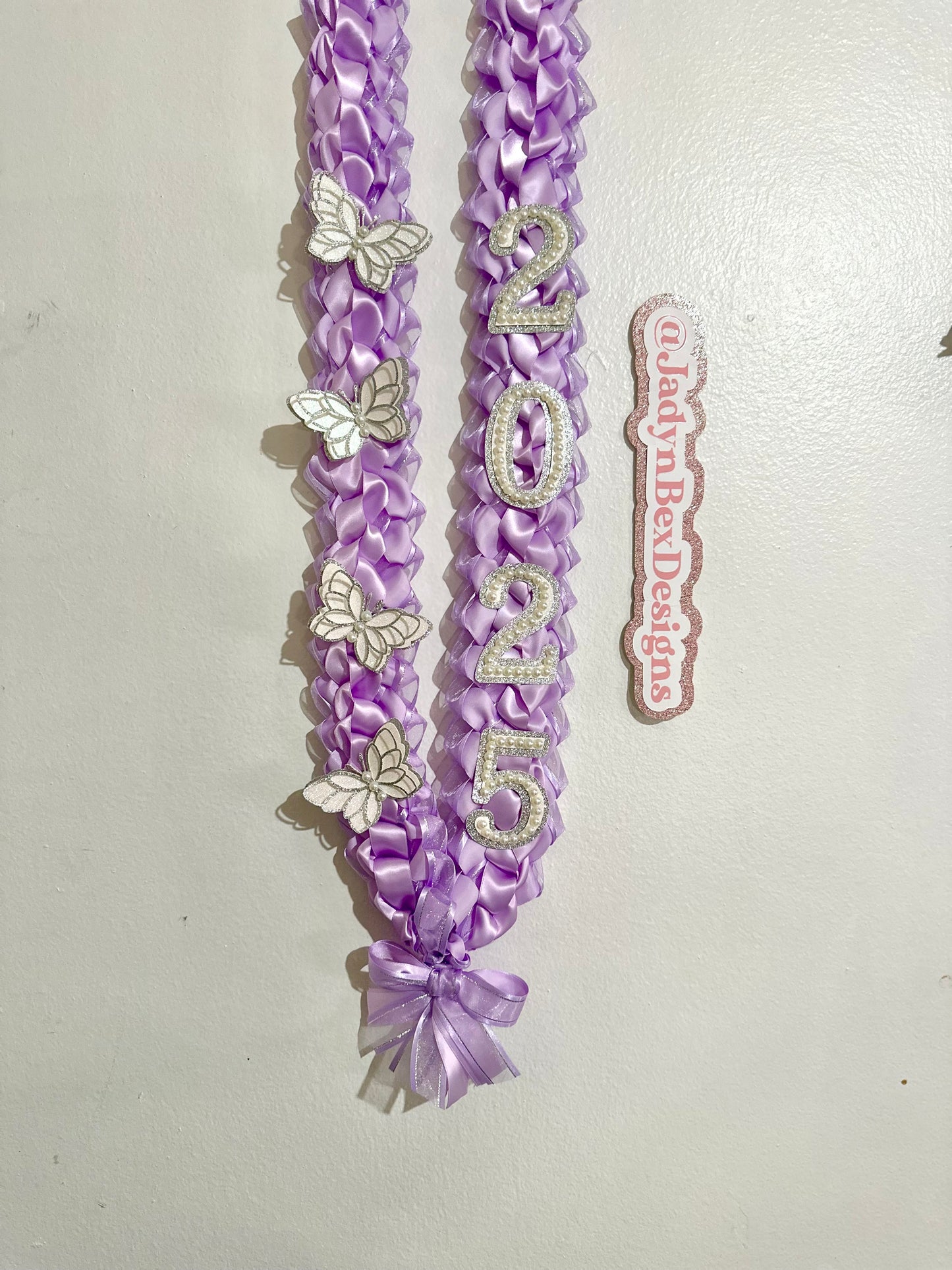 2025 Double Braided Liliac Coquette Graduation Lei