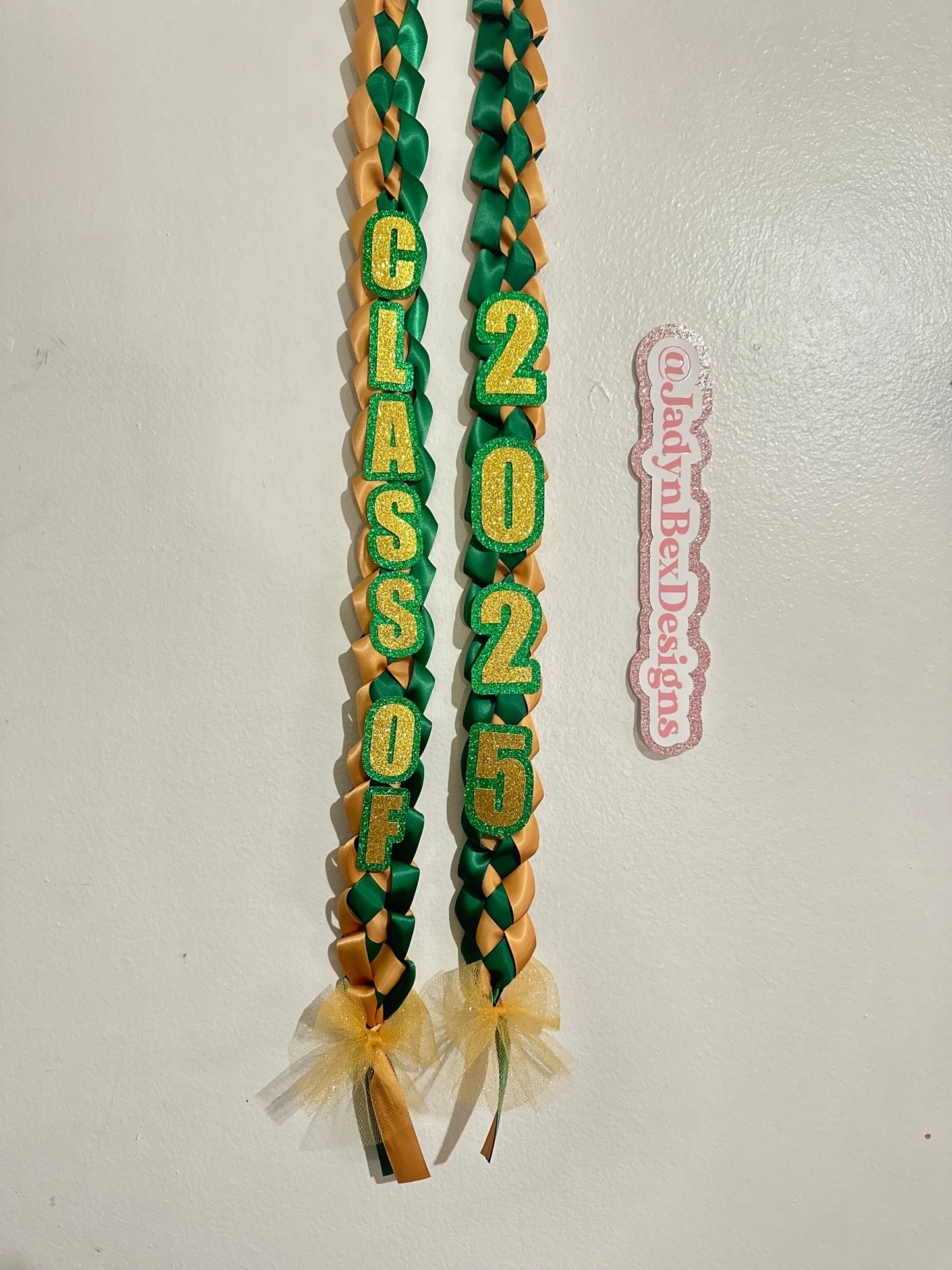 Green and Gold Graduation Lei