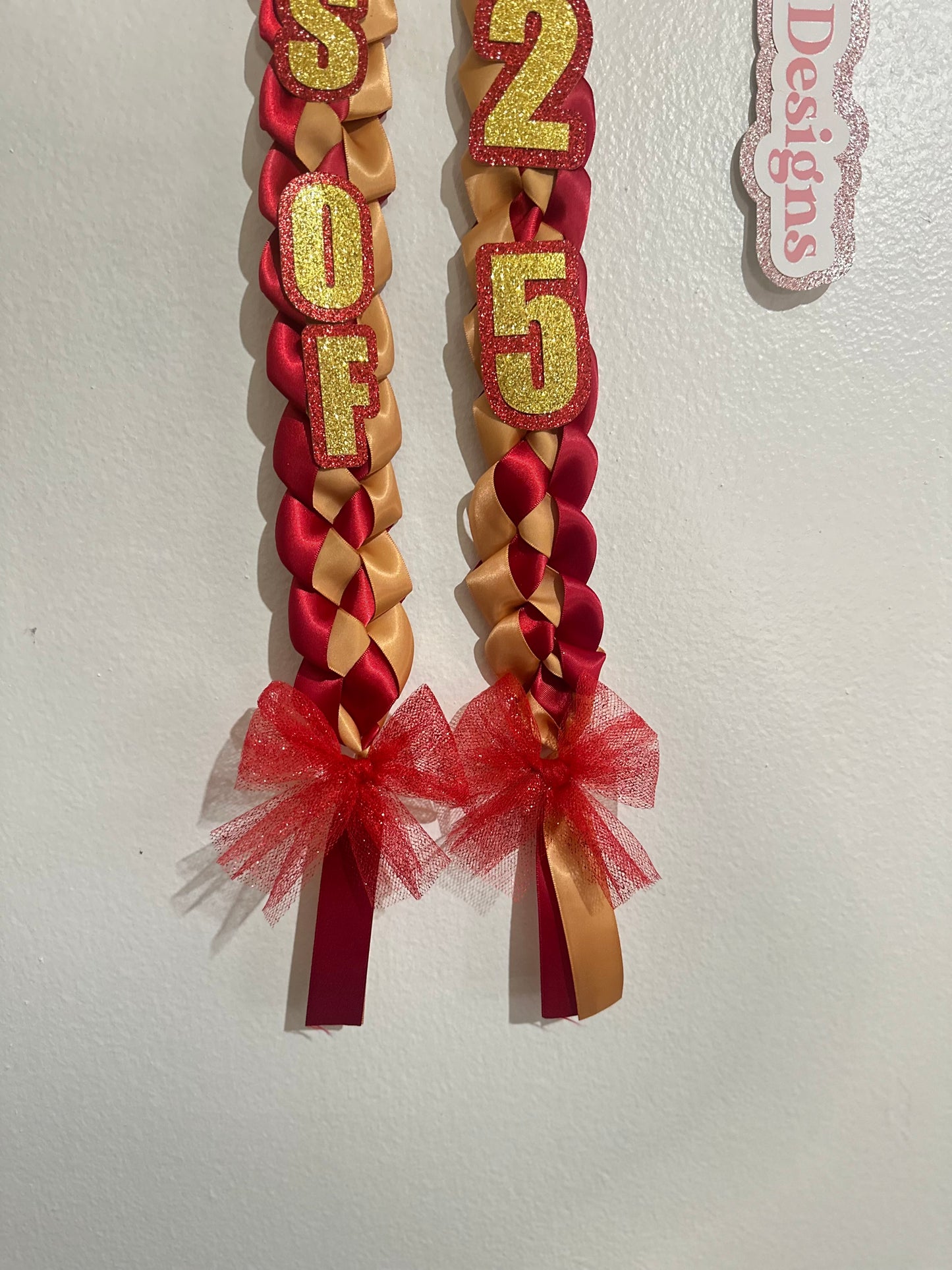 Red and Gold Graduation Lei