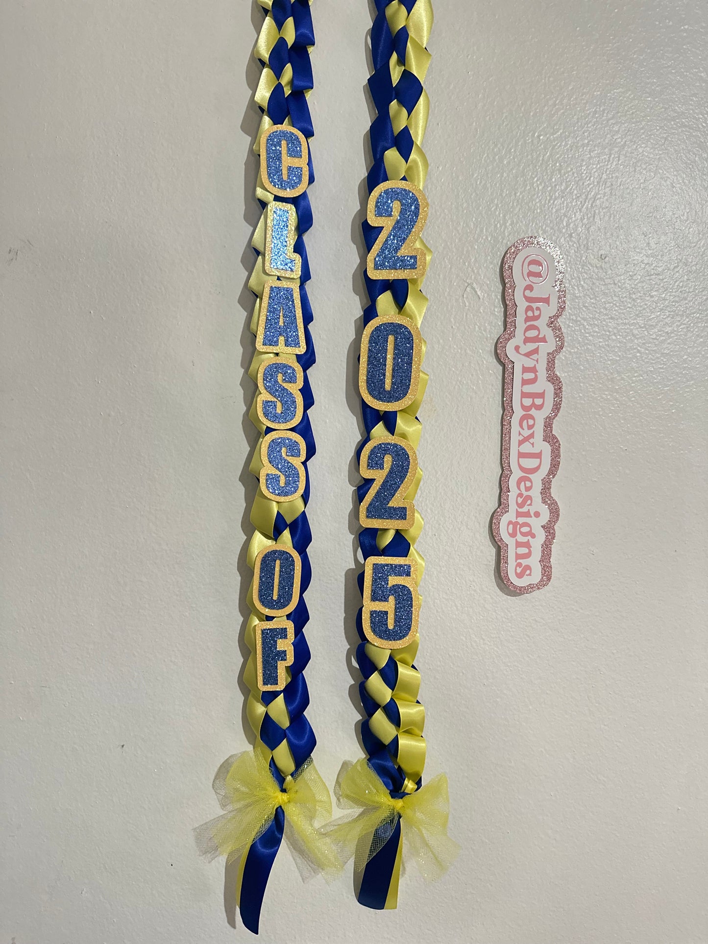 Blue and Yellow Graduation Lei