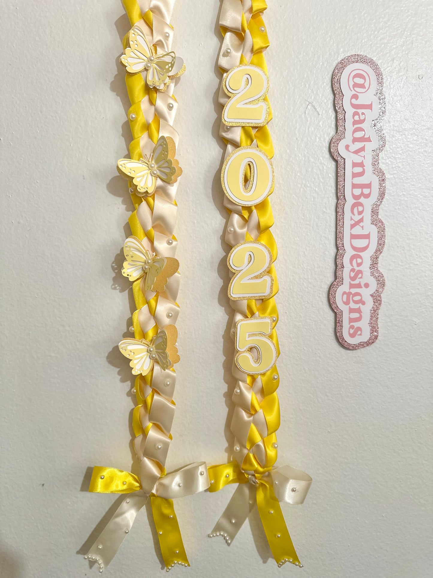 2025 Yellow Coquette Graduation Lei