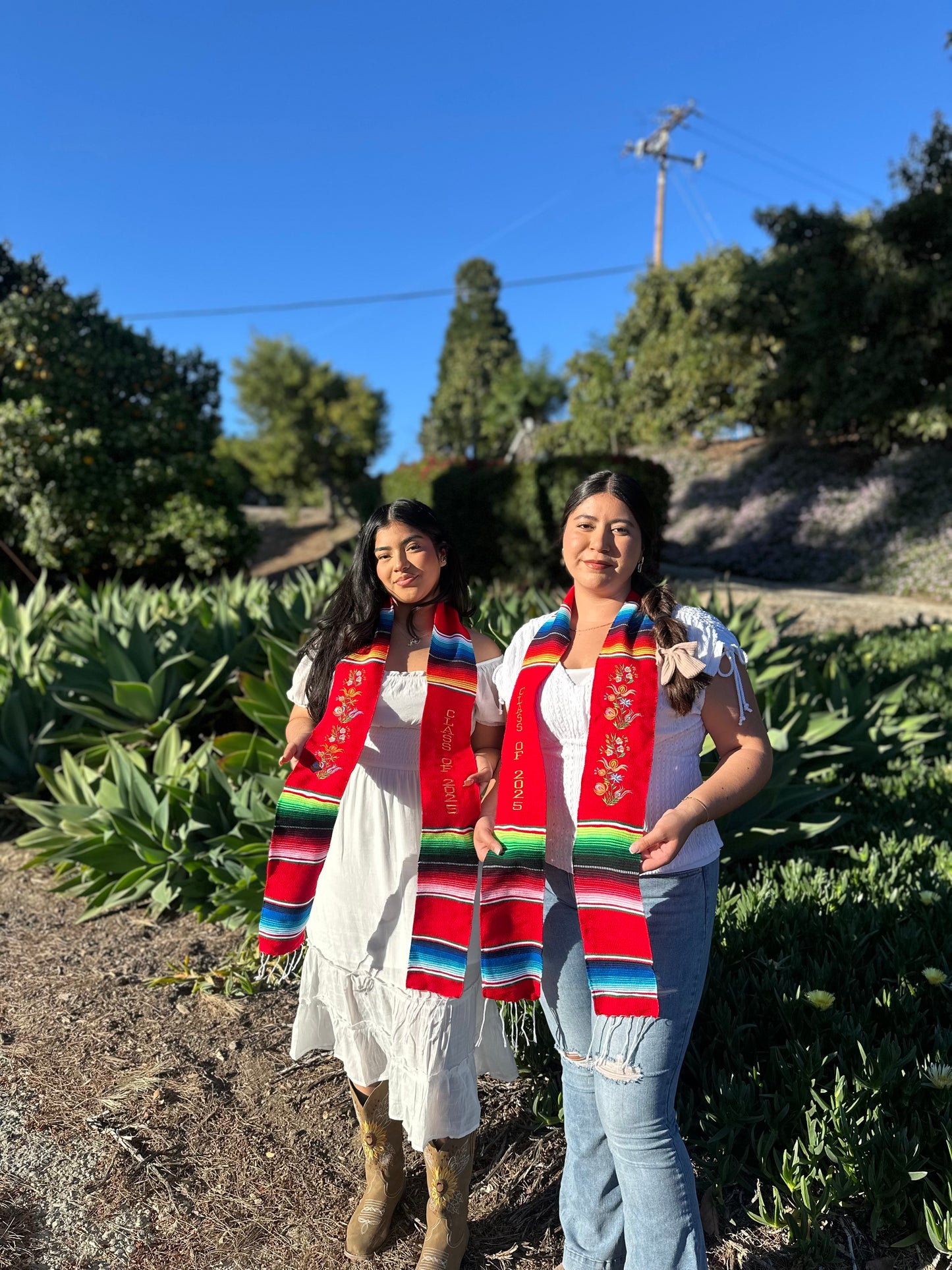 Red Floral Sarape Stole Class of 2025