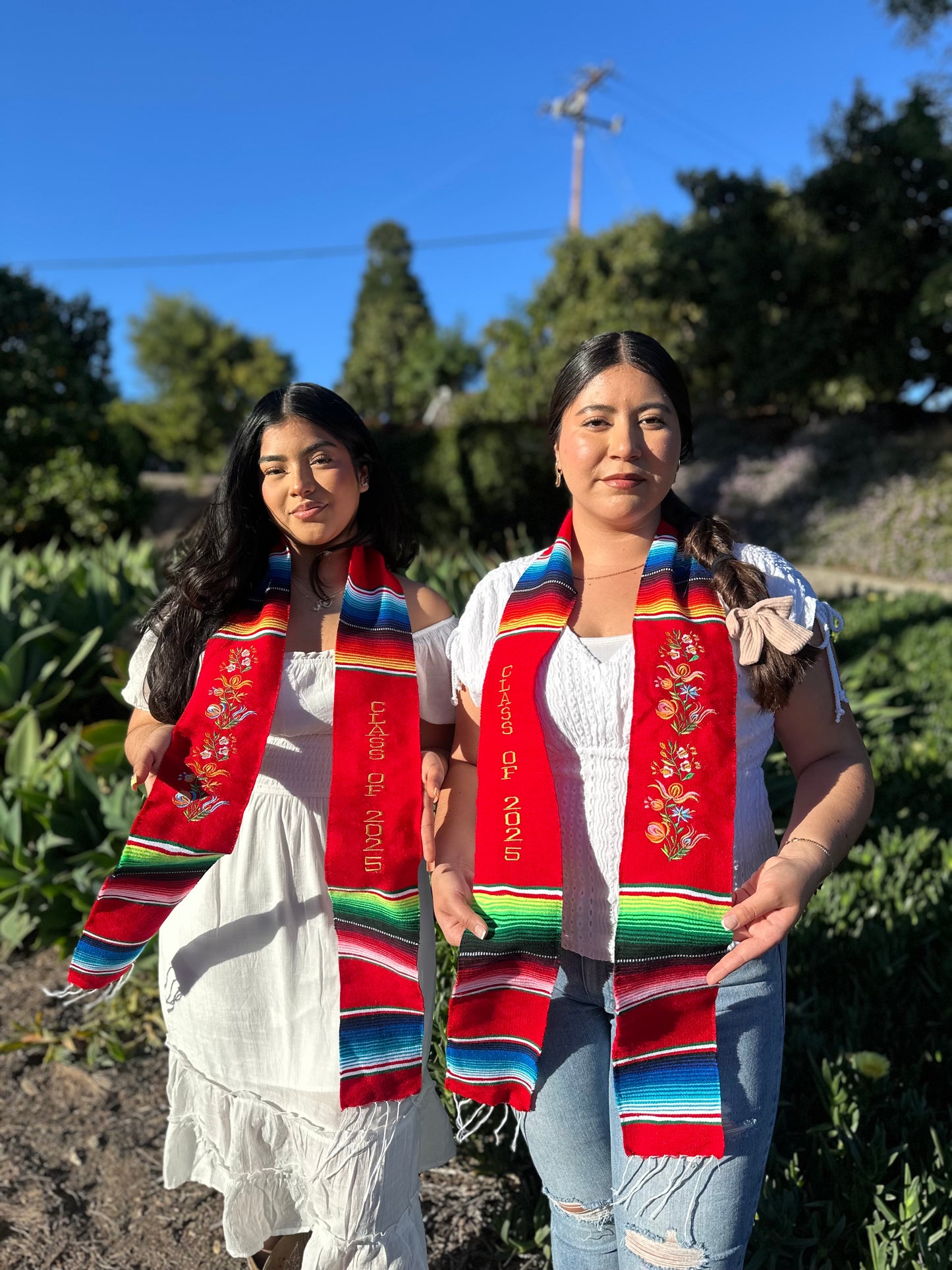 Red Floral Sarape Stole Class of 2025