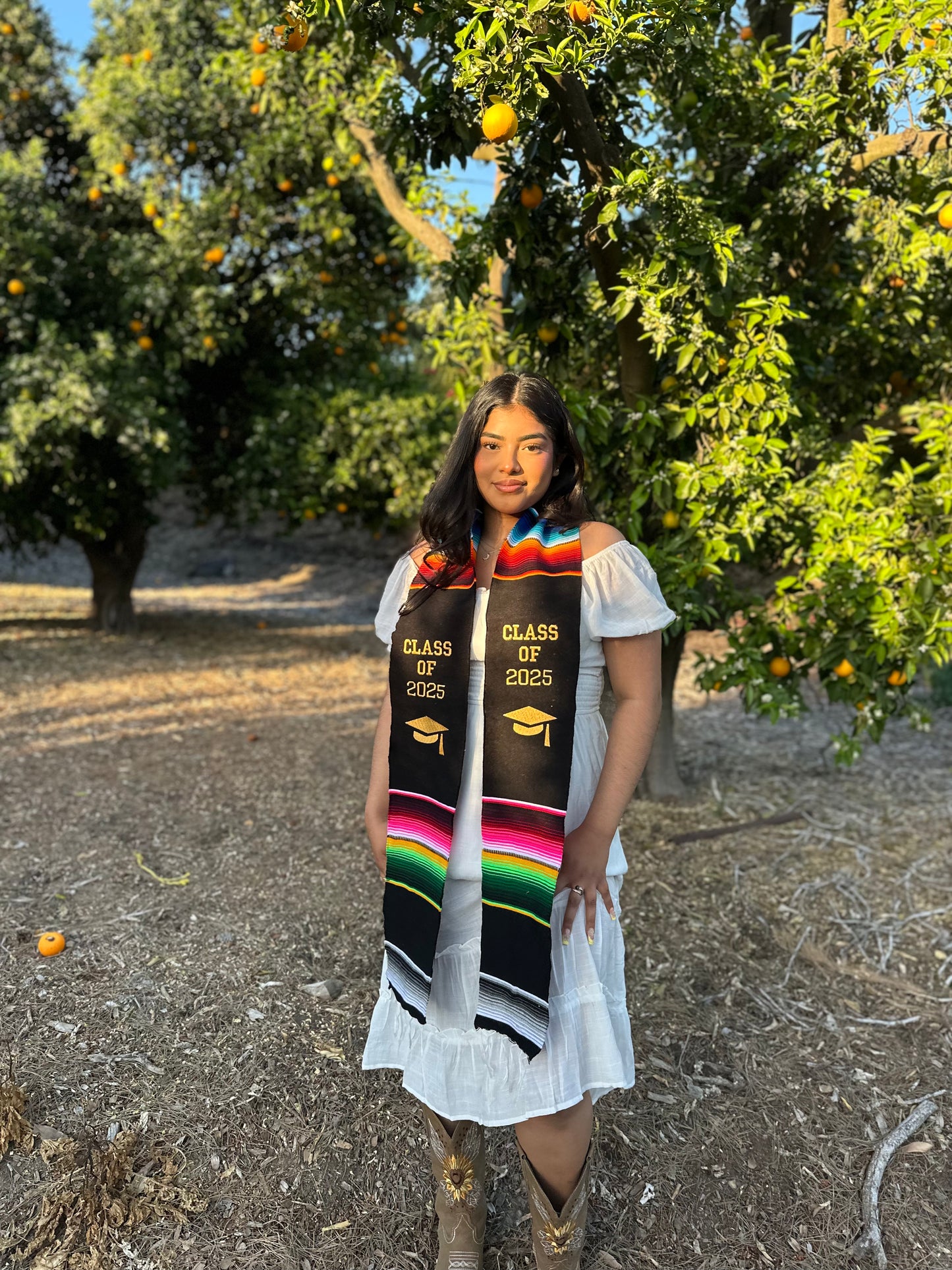 Black Class of 2025 Sarape Stole