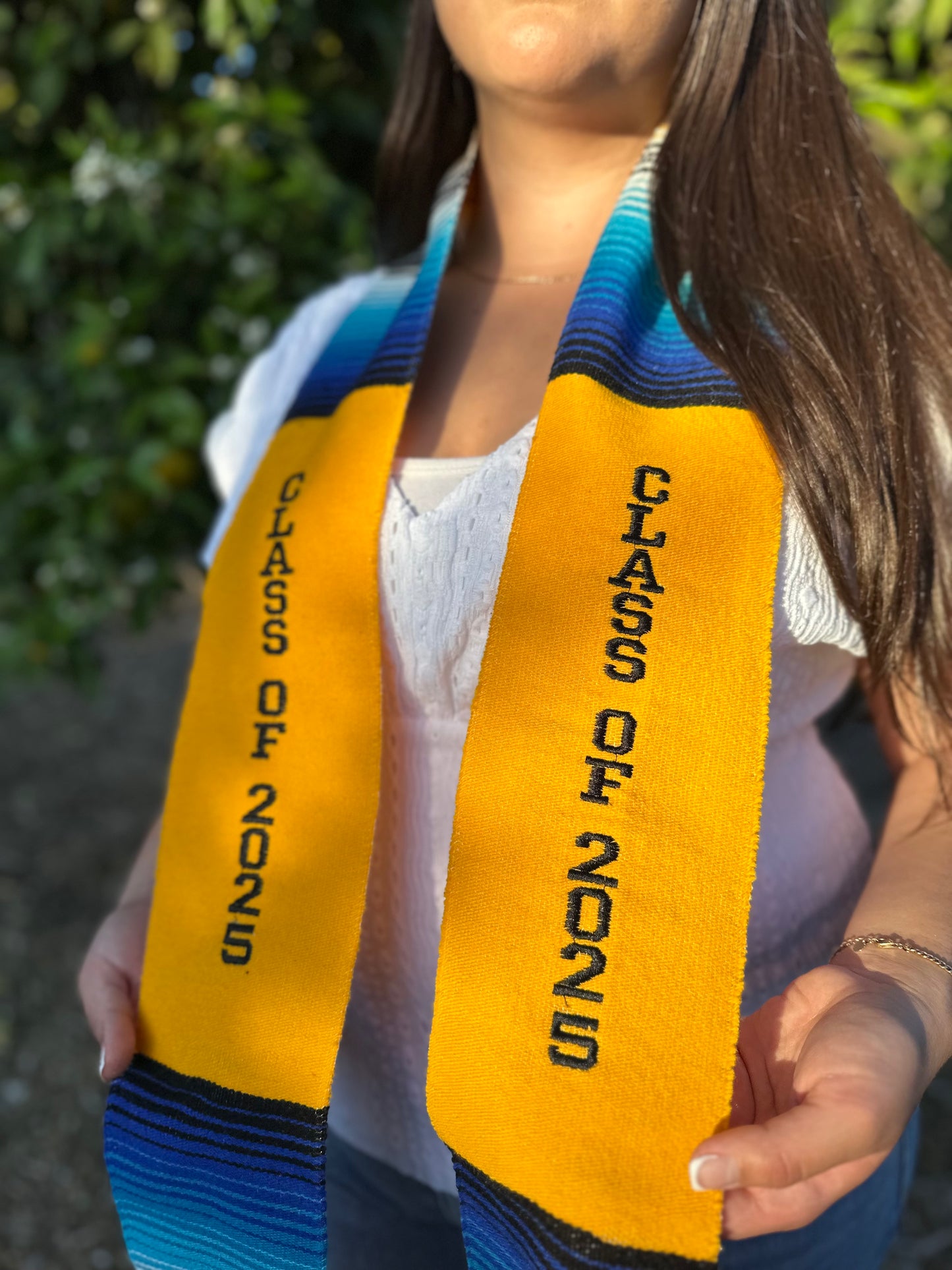 Yellow Class of 2025 Sarape Stoles