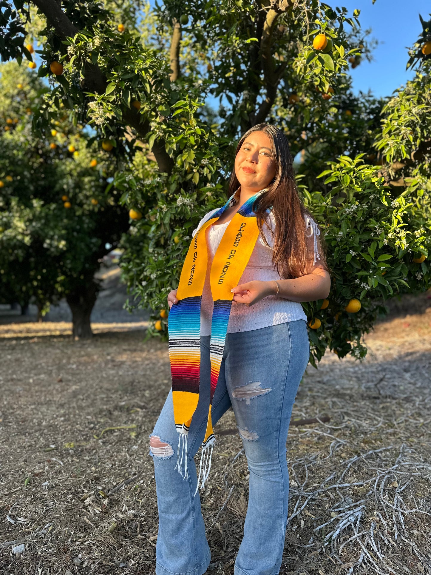 Yellow Class of 2025 Sarape Stoles