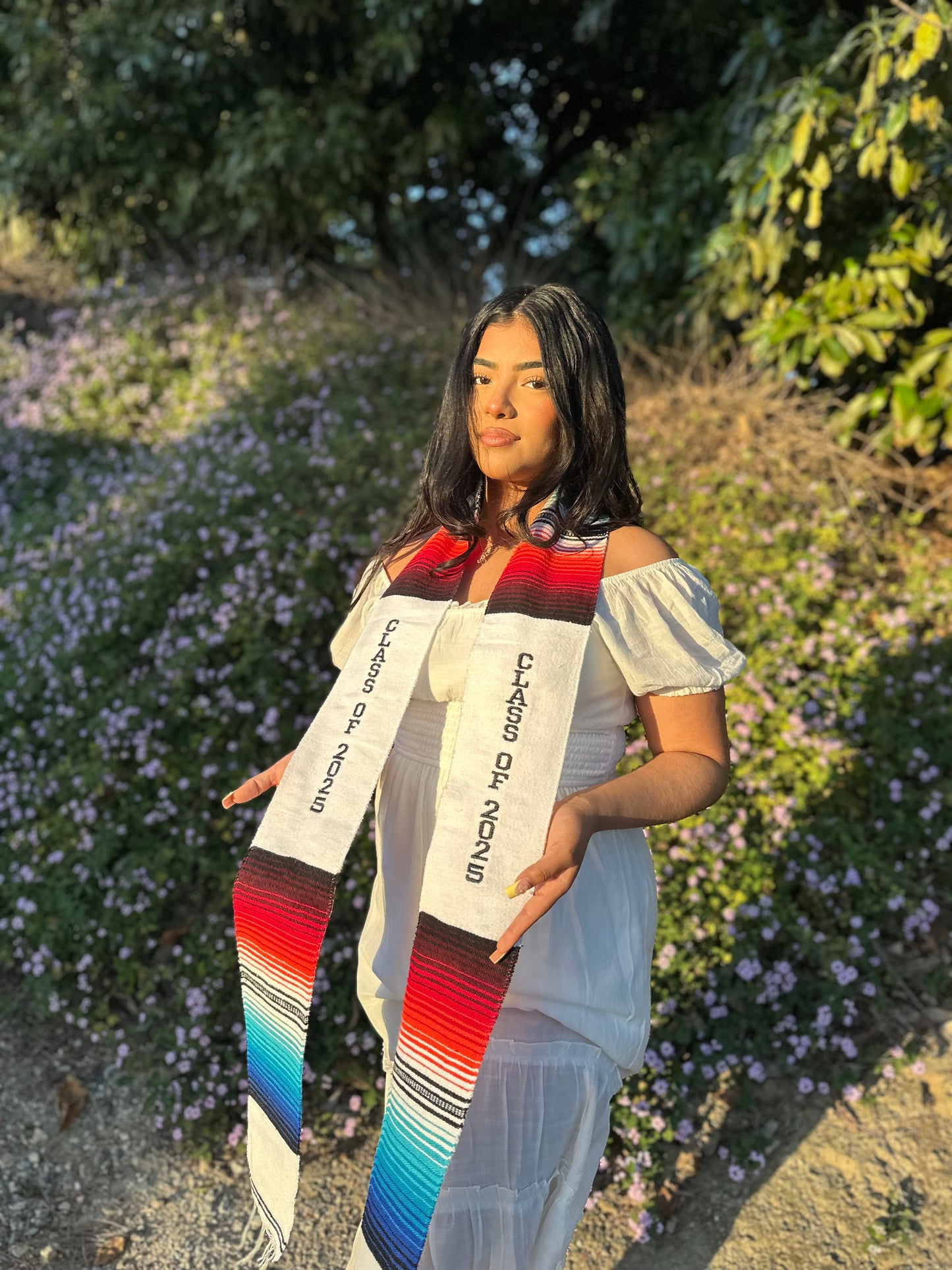White Class of 2025 Sarape Stole