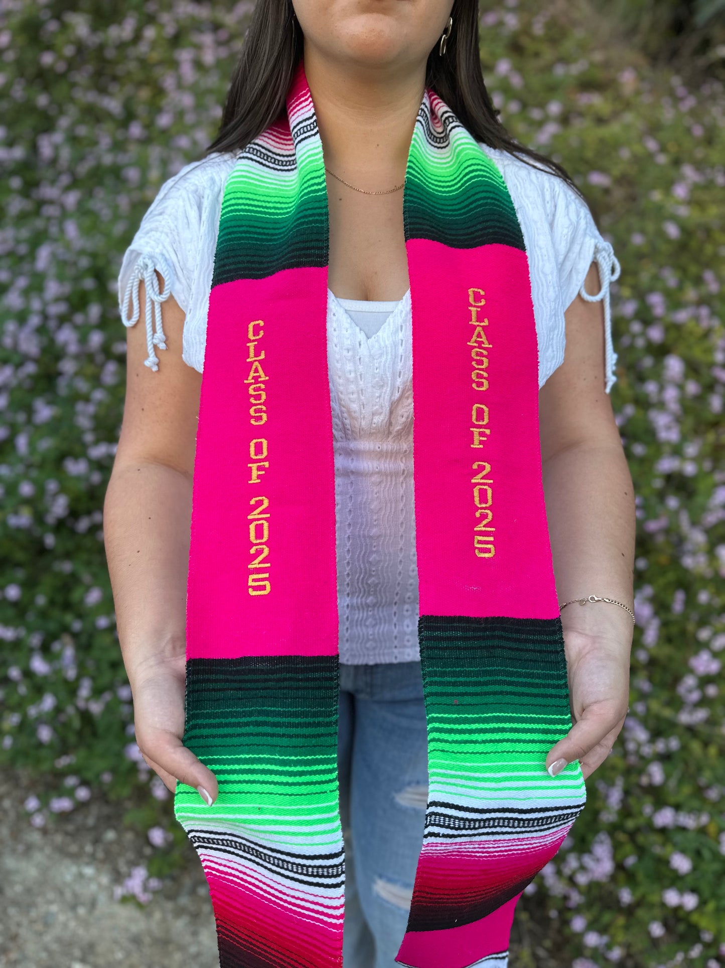 Hot Pink Class of 2025 Sarape Stole
