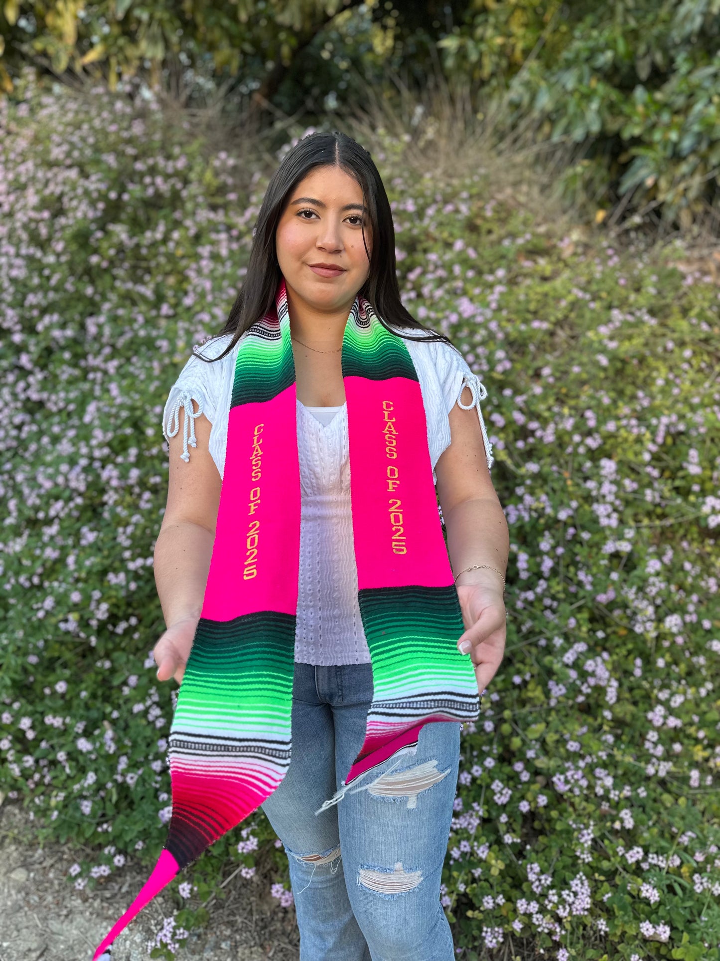 Hot Pink Class of 2025 Sarape Stole