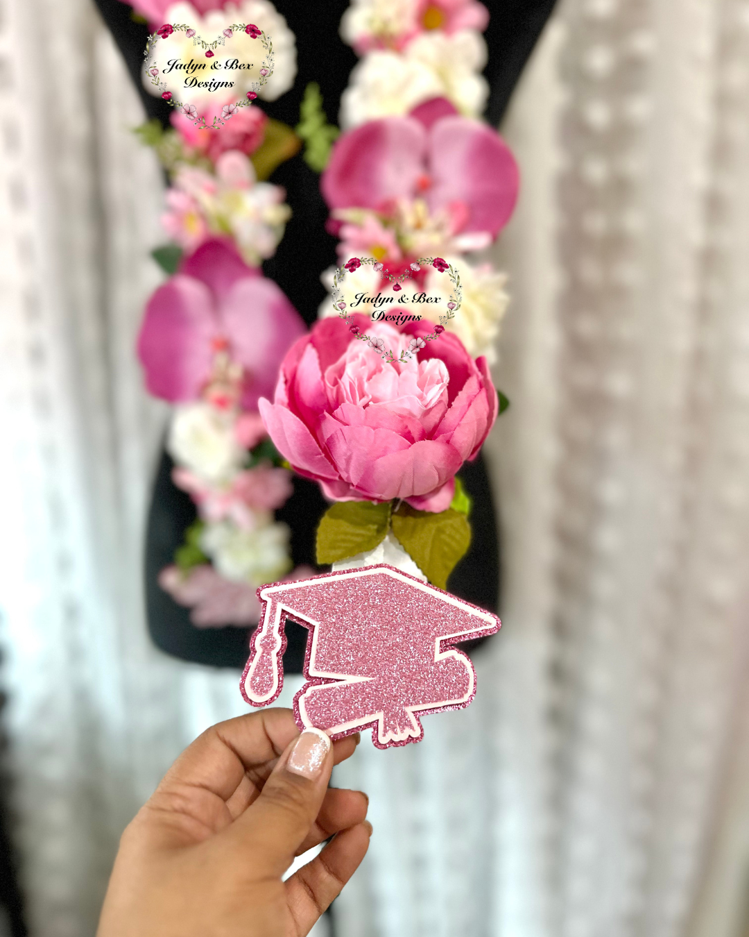Floral Graduation Lei - Class of 2026- Pink and Blush Floral Designs