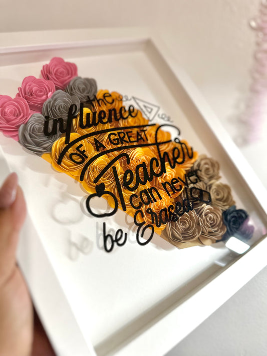 Teacher Appreciation Pencil Shadow Box Gift