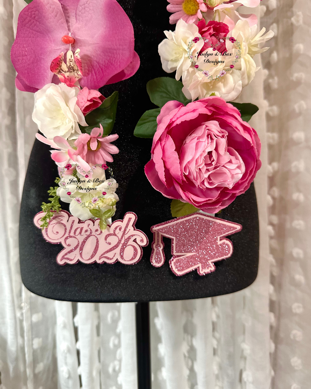 Floral Graduation Lei - Class of 2026- Pink and Blush Floral Designs