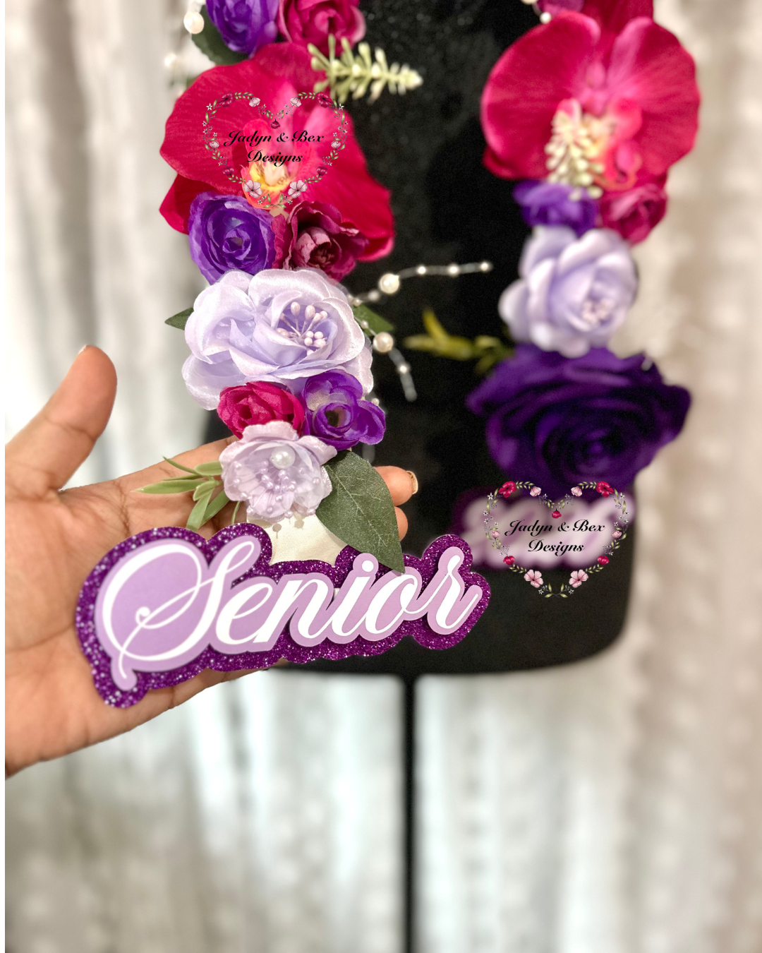 Purple Floral Graduation Lei/Sash Senior 2026