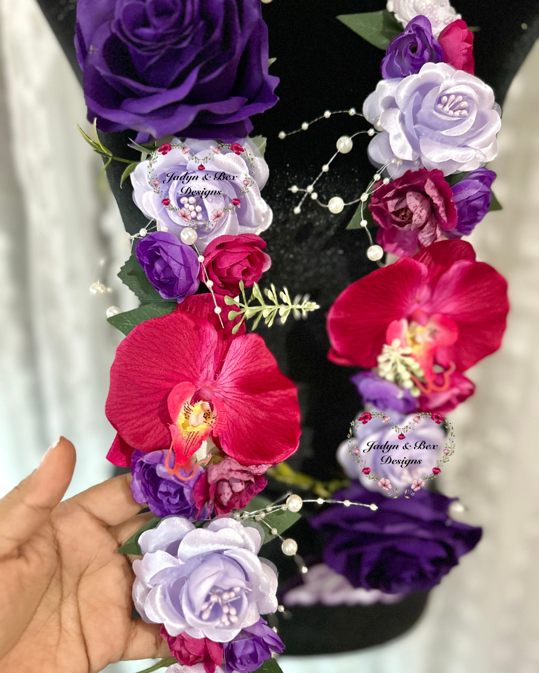 Purple Floral Graduation Lei/Sash Senior 2026