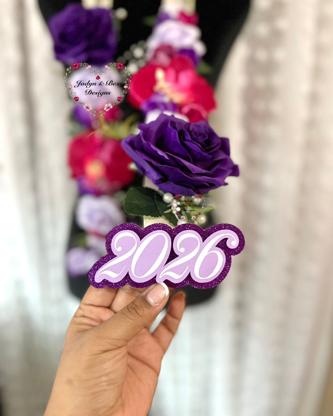 Purple Floral Graduation Lei/Sash Senior 2026