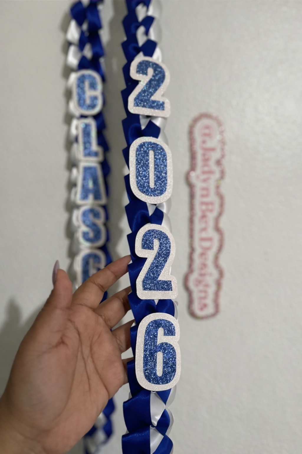 La Habra High School Blue and White Graduation Lei 2026