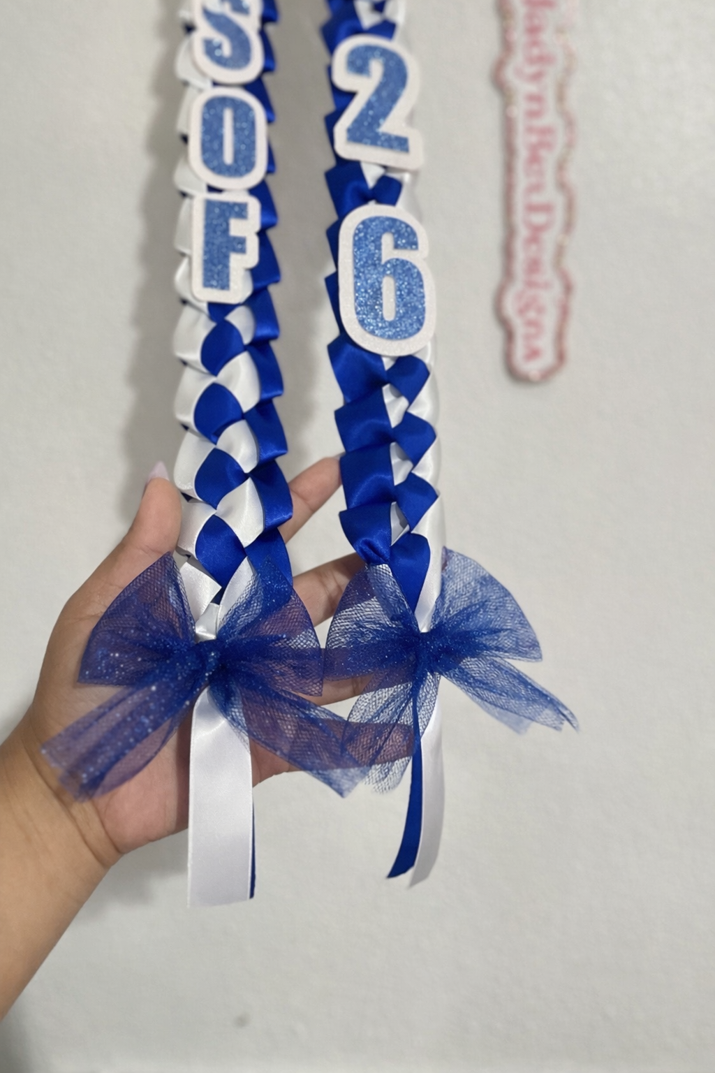 La Habra High School Blue and White Graduation Lei 2026