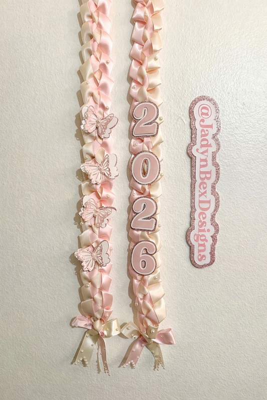 2026 Pink Coquette Graduation Lei