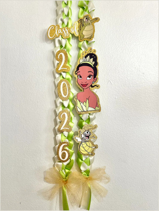 2026 Princess Tiana / Princess and the Frog Graduation Lei