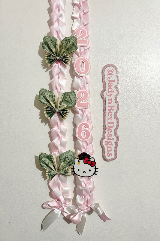 2026 Light Pink Hello Kitty Graduation Lei