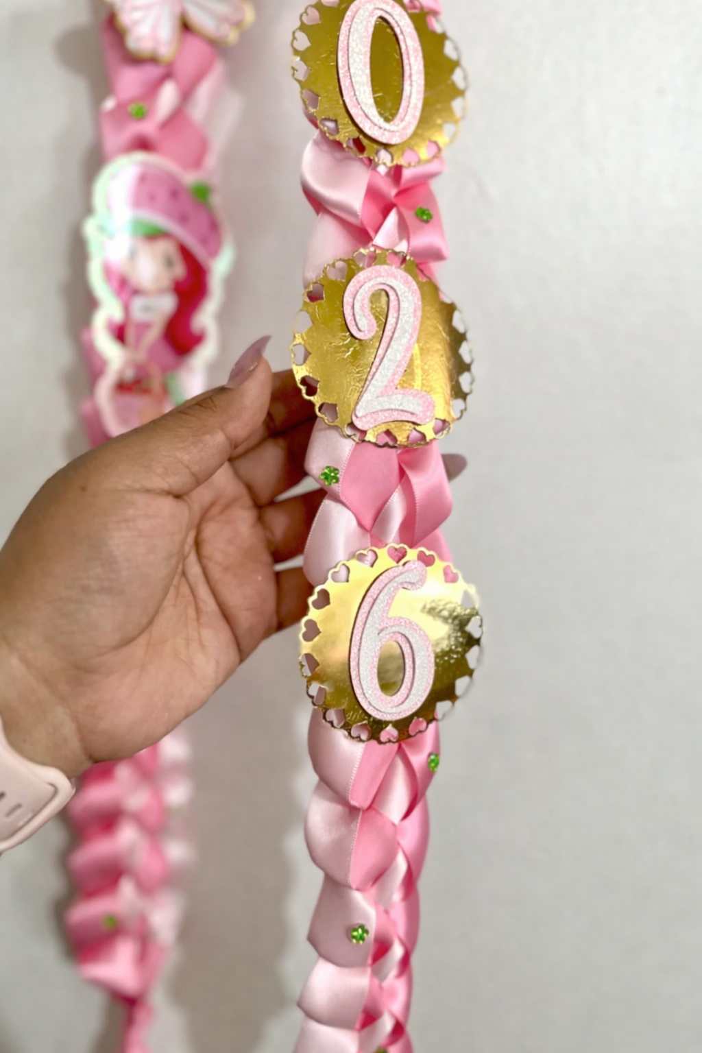 2026 Strawberry Shortcake Graduation Lei