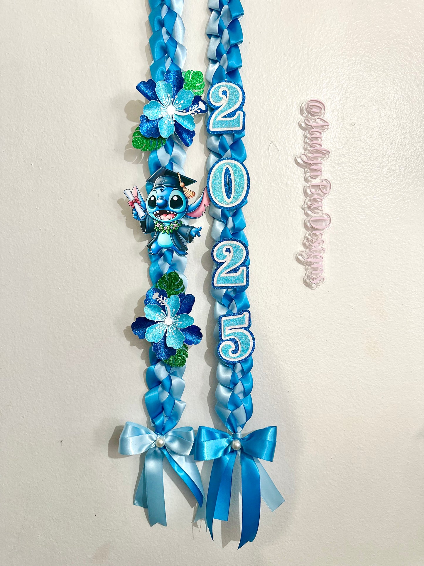 Stitch Hibiscus Flower Graduation Lei